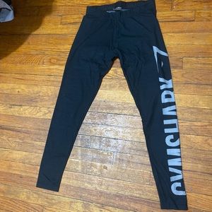 Gymshark Burnout leggings-black/ light grey